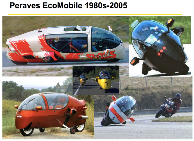 Peraves EcoMobiles from 1980s-2005.